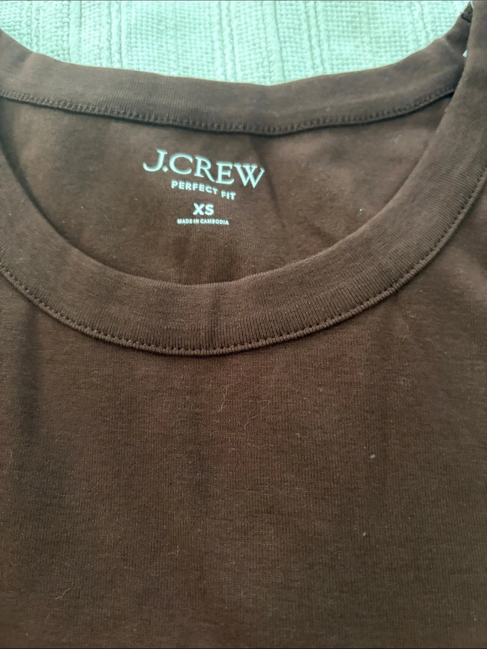 J CREW BROWN PERFECT TANK- XS NWT